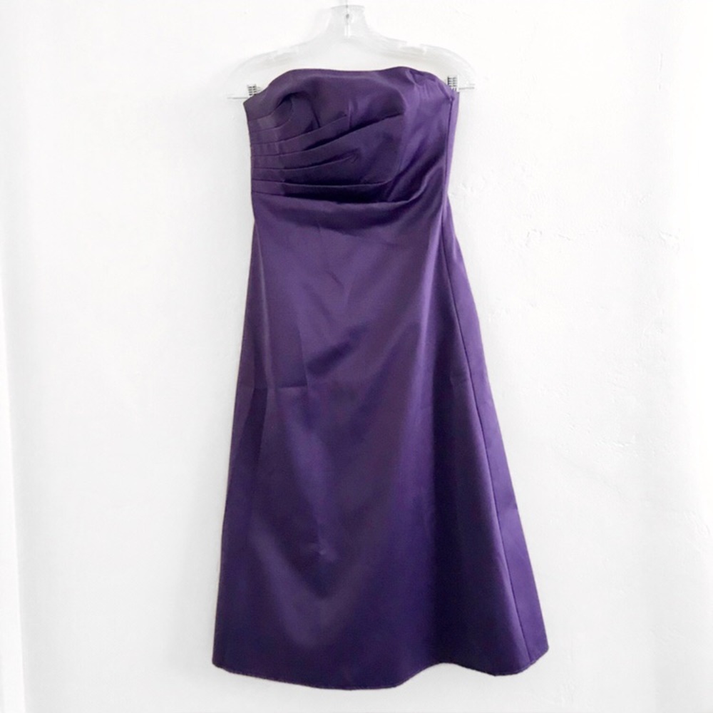 JS Boutique Purple Strapless Midi Dress
